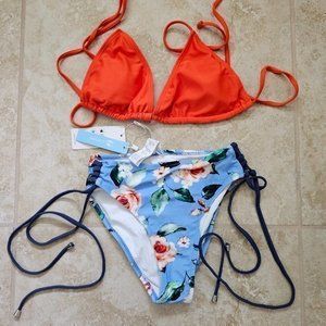 New Cupshe Halter Style Floral Bikini-S